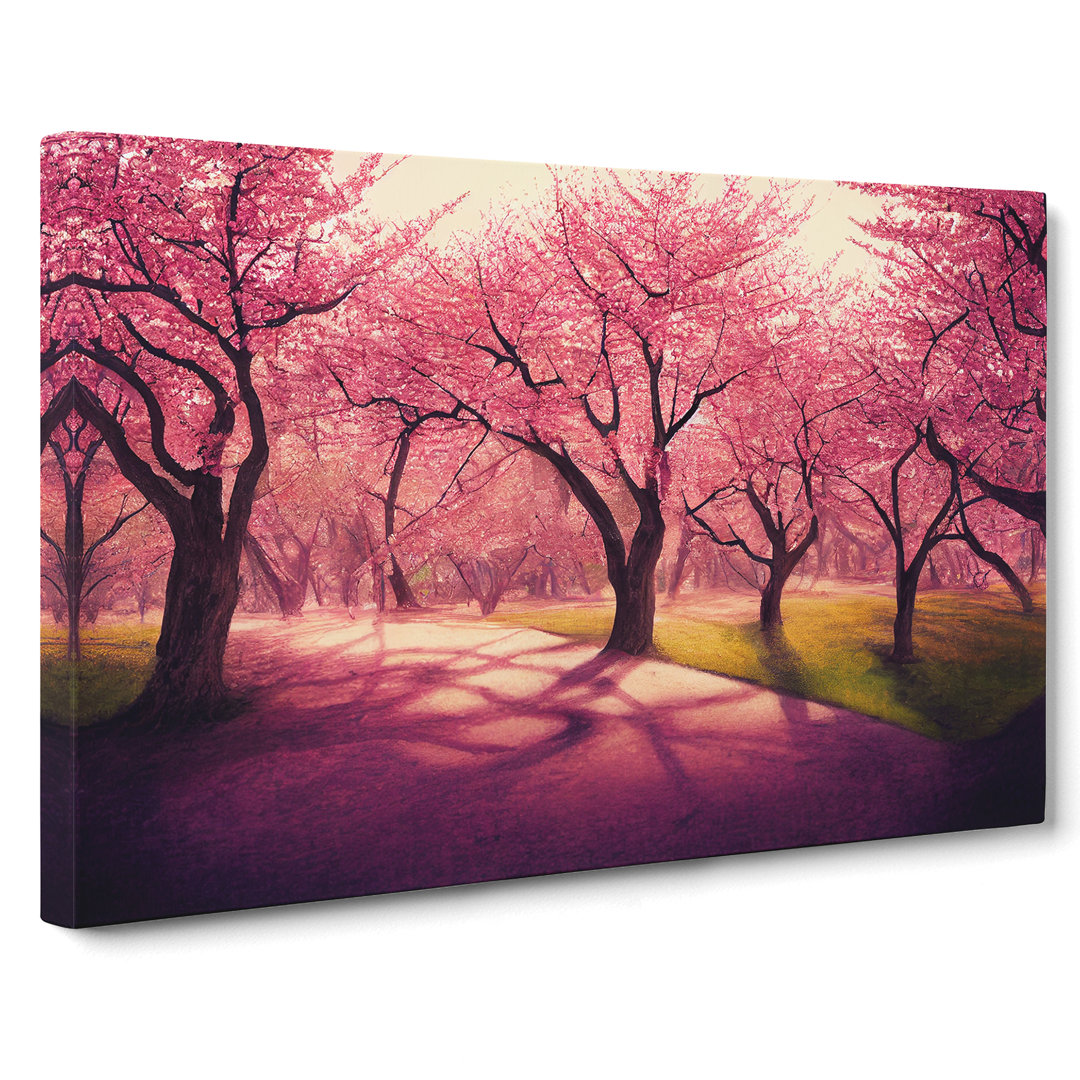 Breathtaking Cherry Blossom Trees - Wrapped Canvas