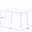 Table de salle à manger moderne, table de cuisine rectangulaire avec pieds en bois massif, blanc