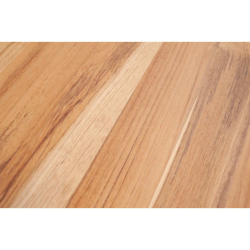 Plateau de boucher en teck fini UV avec double rebord pour comptoir, îlot, bureau ou établi, H 1,5 po x l 30 po x P 48 po