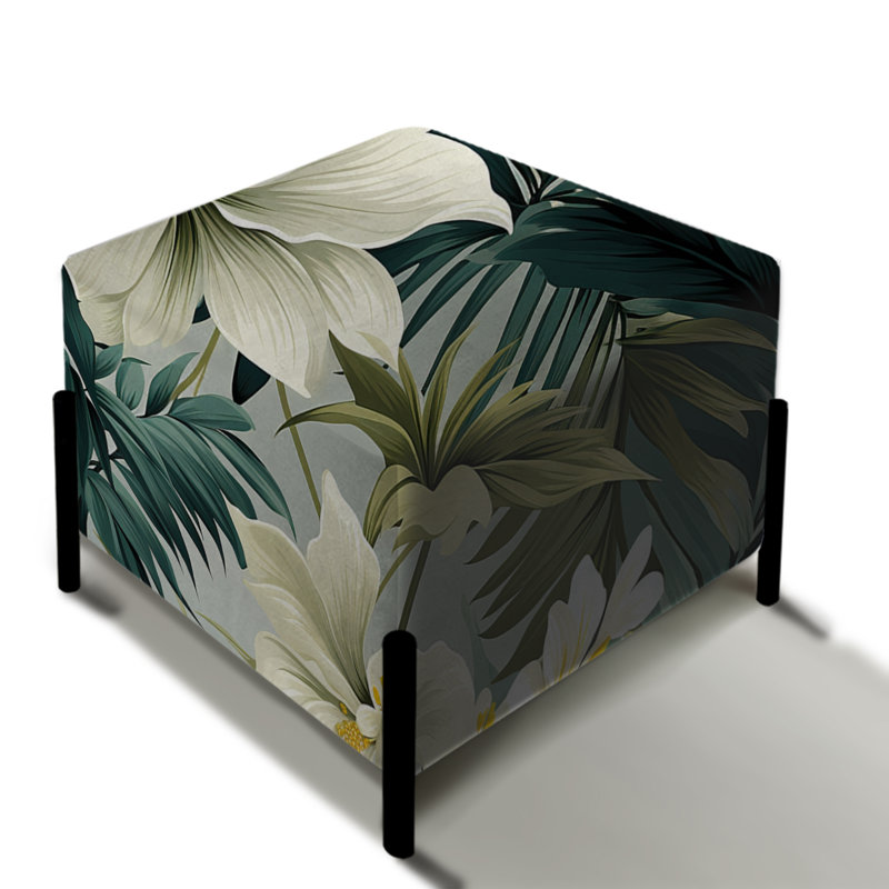 Serene Jungle - Repose-pieds carré Plants