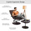 81.28cm Wide Faux Leather Swivel Ergonomic Recliner-490283425