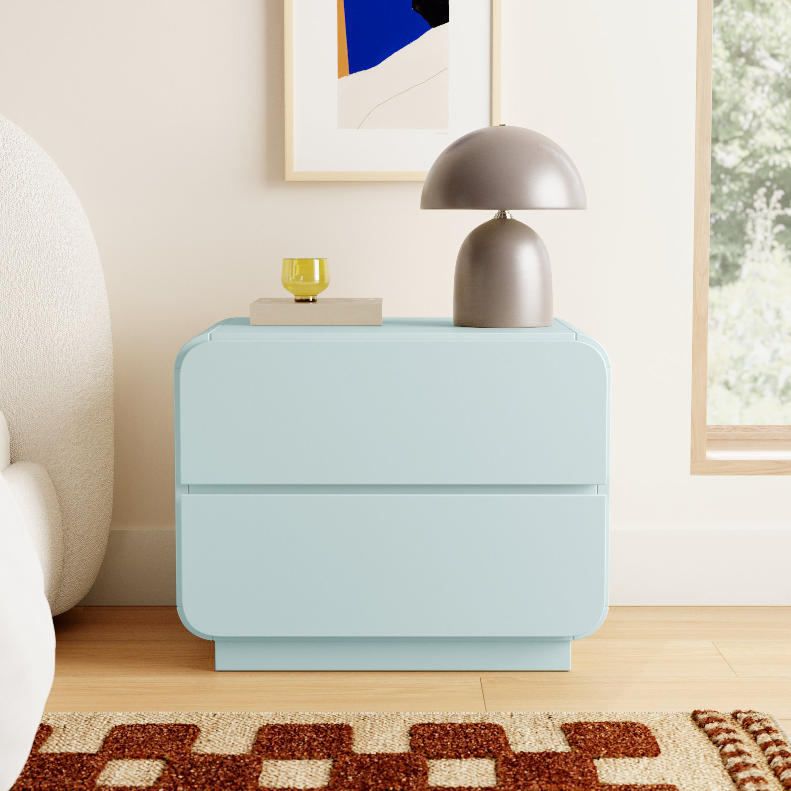 Marguerite 2 - Drawer Nightstand, Blue