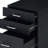 Black & Chrome Finish Cabinet