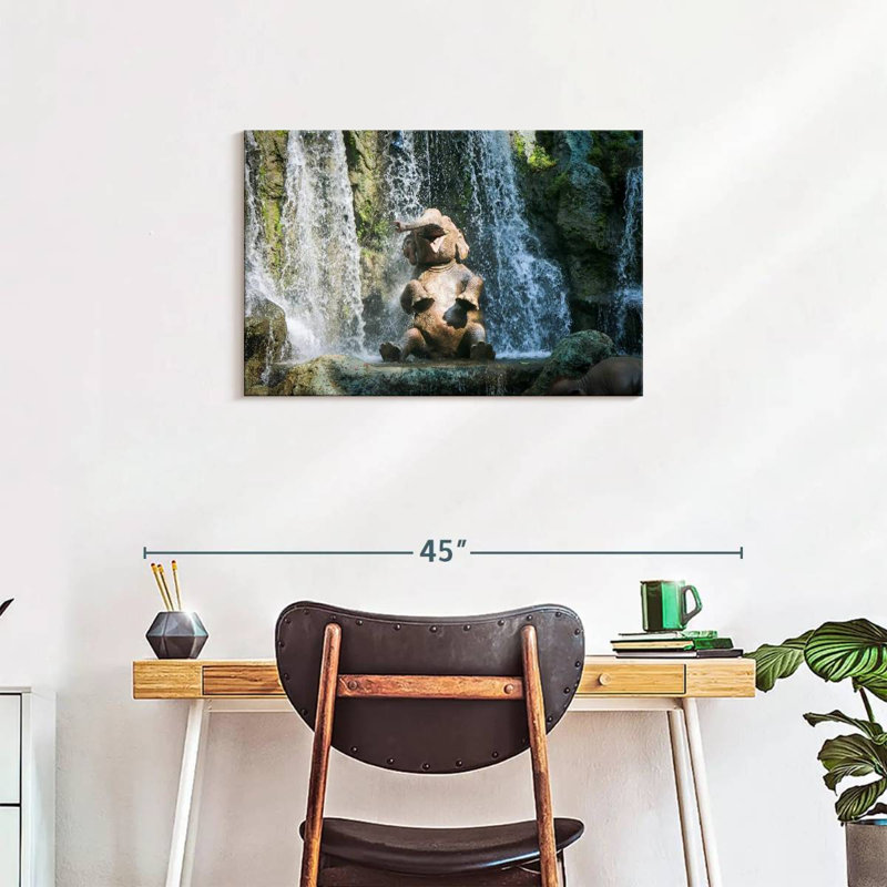 Elephant Bath Time, 20" H x 30" W