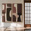 Ensemble de 2 reproductions d'art murales encadrées sur toile de formes Mid-Century géométriques dans des tons chauds de terre 60 po x 20 po x 2 pièces, 60 po x 30 po x 2 pièces-1718629220-1718894653