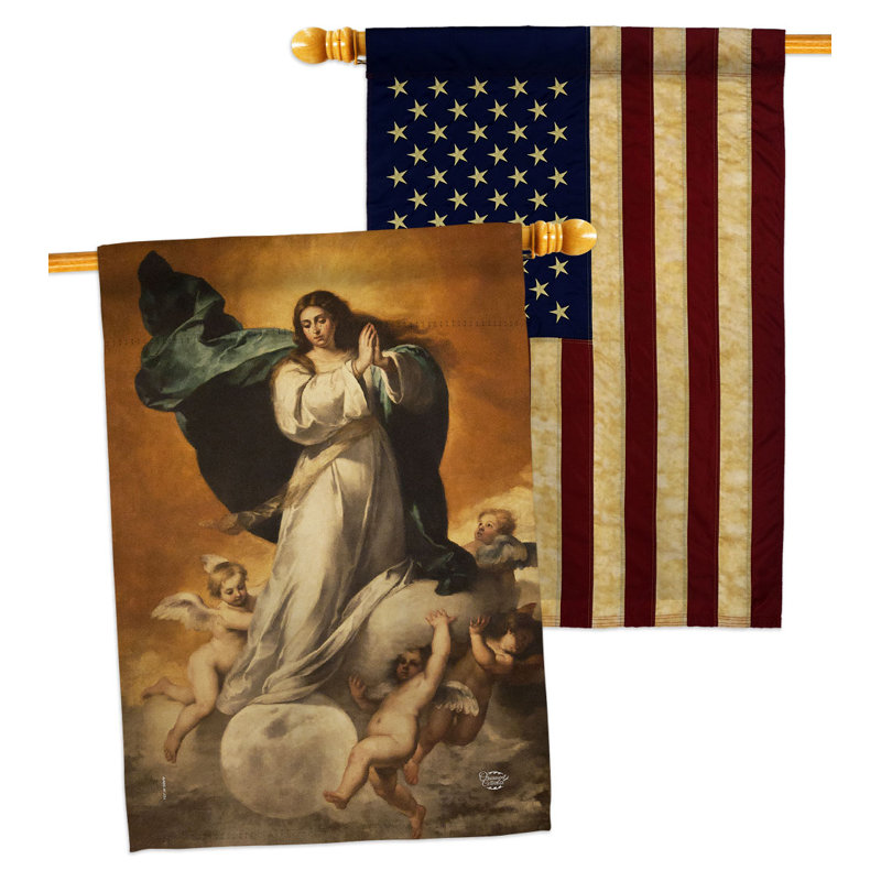 Drapeau de maison en polyester 40 x 28 po à 2 côtés