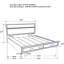Black King Storage Bed, Slatted Headboard, Fully Platform, Glitter Trim, Beveled Framing Panel Integrated Drawers, No Foundation Required, Trim