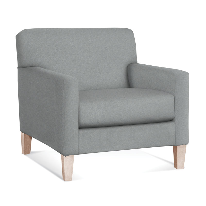 Tampa Armchair, Light Blue Performance Fabric; 0851-55, Frost White