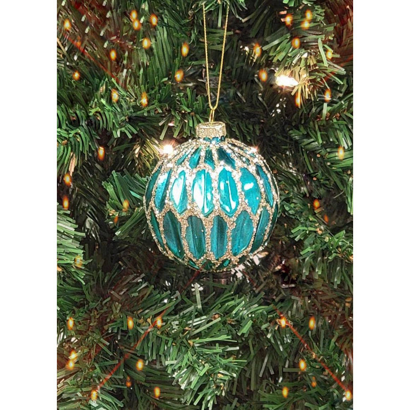 Ornement boule de glace bleue F07M7-16 (LH76-23047)