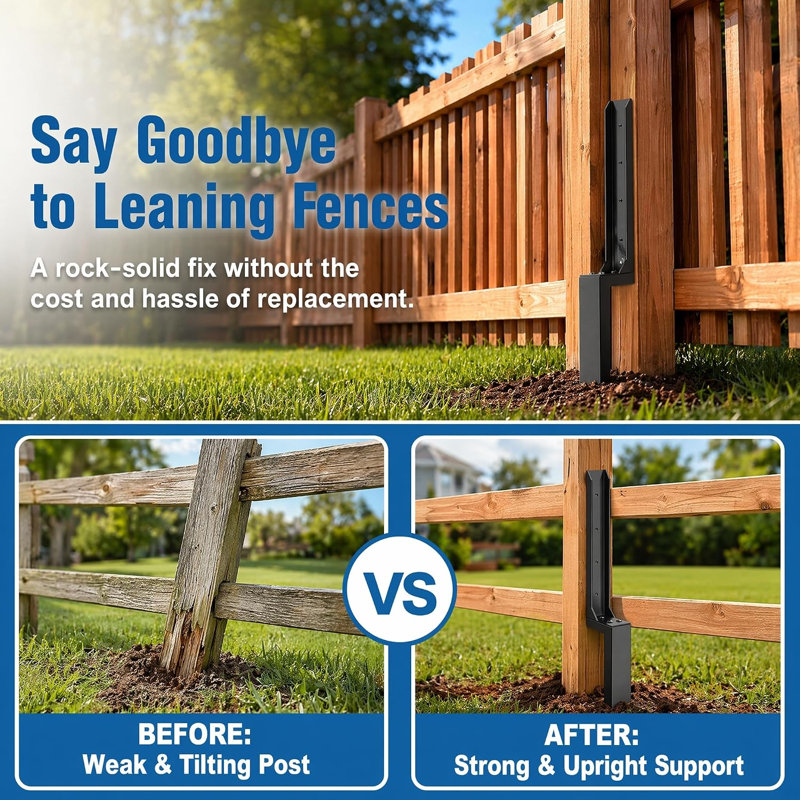 2pcs Fence Post Repair Kit Fence Post Stakes