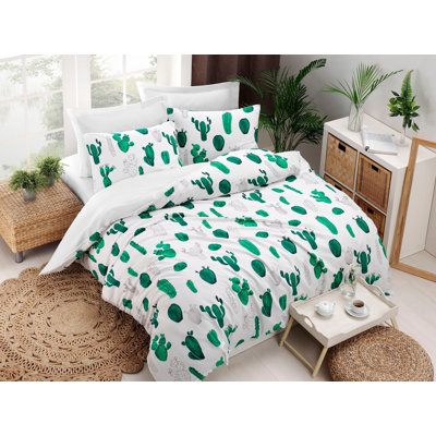 Cotton Blend Floral Duvet Cover