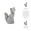Figurine de renard en céramique-2062536482