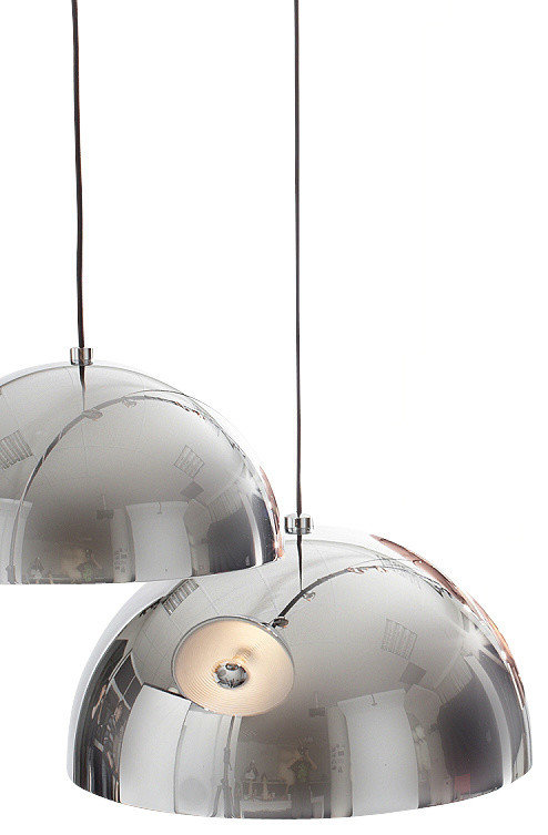 Dome 1 - Light Pendant, Chrome, 78.7" H x 19.7" W x 19.7" D