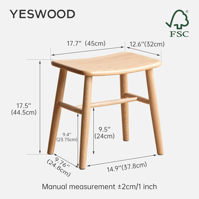 Solid Wood Accent Stool