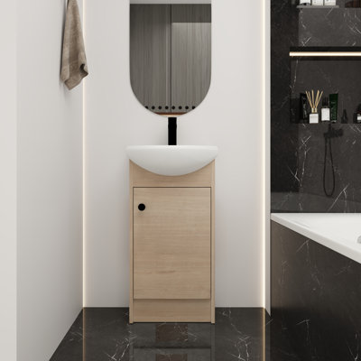 Meuble-lavabo autoportant avec lavabo 