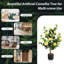 Arbre de camélia artificiel artificiel 38 po Primrue-1388679541