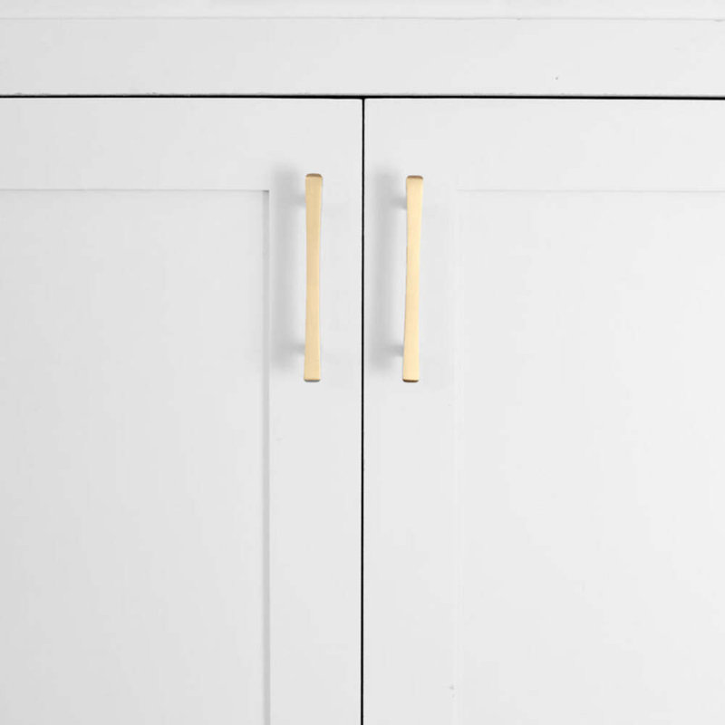Diamond Tapered Bar / Handle Pull, Satin Brass, 6"