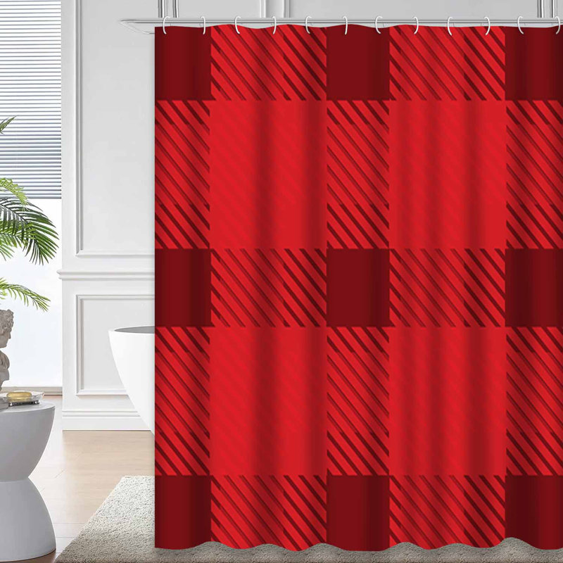 Rideau de douche Tartan, L 72 po x l 78 po
