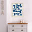 «Bauhaus Inspired Geometric Print 1» en bleu et bleu sarcelle par le Creative Bunch Studio, reproduction d'art encadrée-1887416394-1887416399