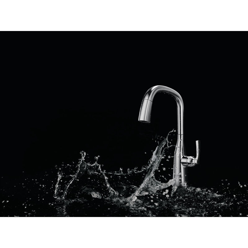 Stryke Pull Down Single Handle Kitchen Faucet, Arctic Stainless
