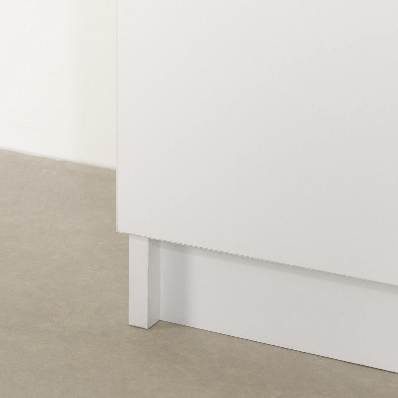 Liora Narrow 2-Door Narrow Bookcase, Pure White