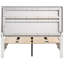 Lit double à panneau de rangement complet, tête de lit et tiroirs peu encombrants, finition fraîche et polyvalente, bois massif, lit de 56,75 po de large avec rangement à compartiments, look pour chambre à coucher, poignée-128959034