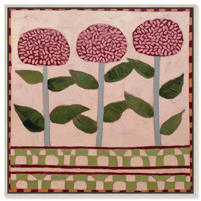 Reproduction d'art floral sur toile à motif de pétales I par Art Remedy, cadre argenté, 20 x 20