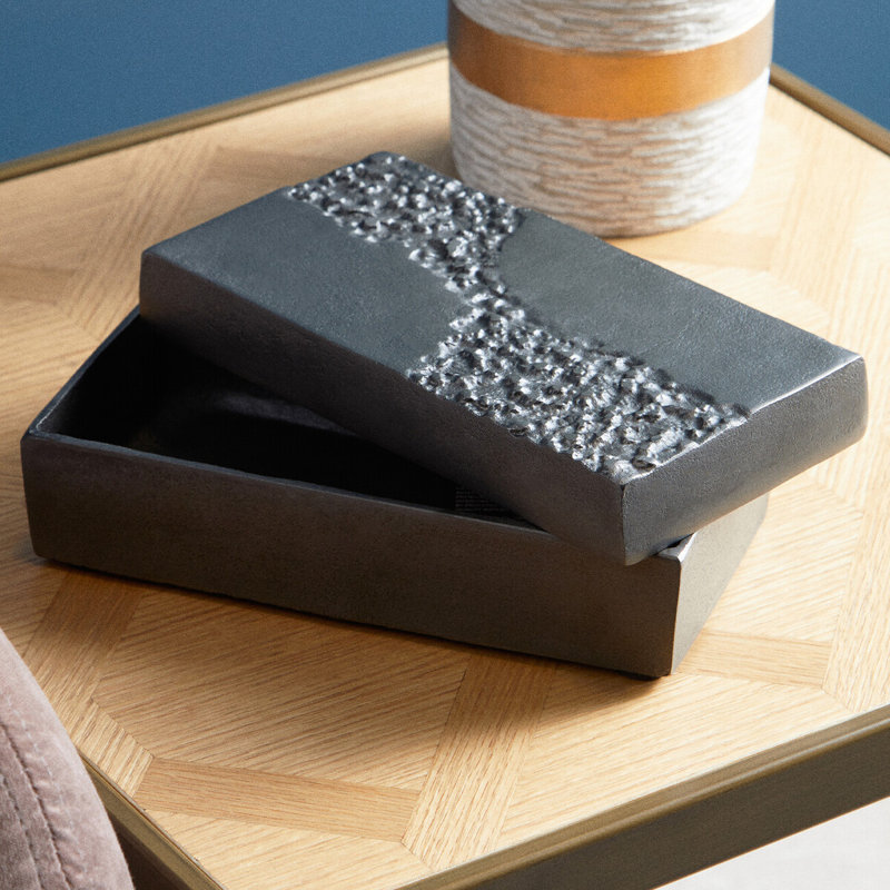 Azilyn Aluminium Decorative Box, Grey