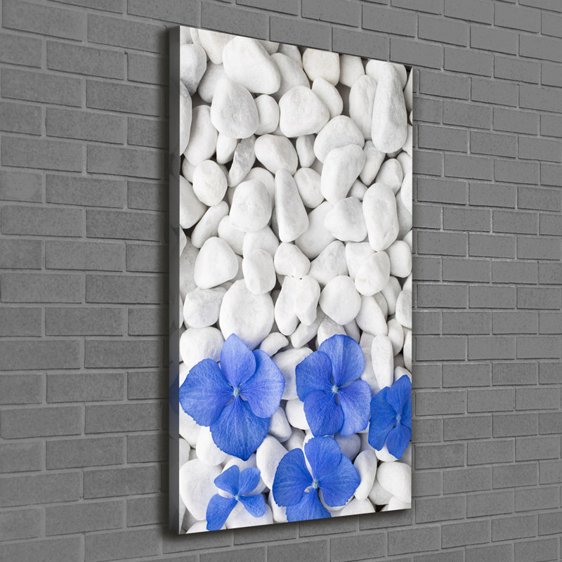 Hydrangea Stones - Wrapped Canvas Print