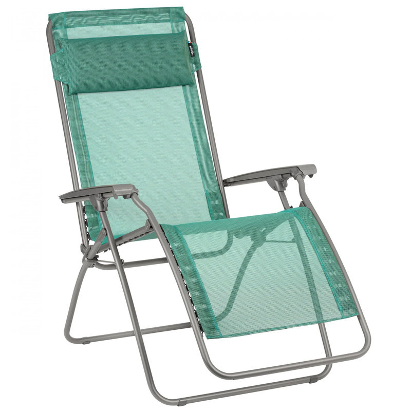 Chlorophyll Green Mesh Zero Gravity Reclining Lounger with Arms