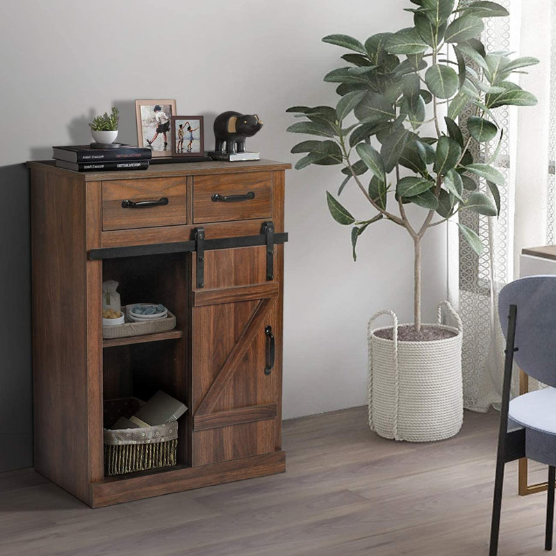 David-Junior Accent Cabinet, Rustic Brown