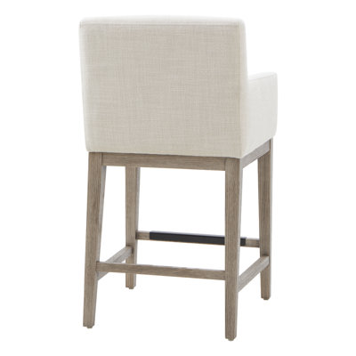 Bethea Upholstered Counter Stool with Arms