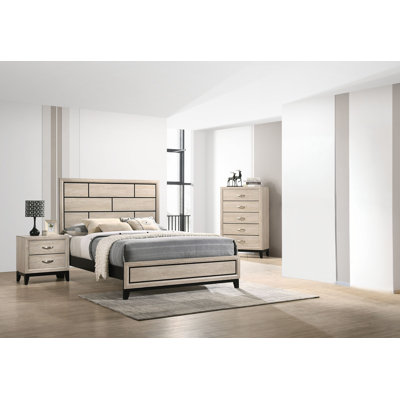 Ensemble de chambre à coucher à panneau de craie Yadier Aubrey