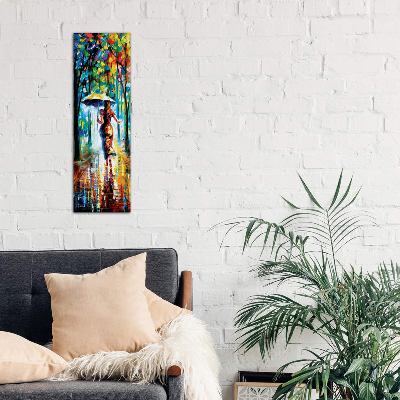 Running Towards Love I by Leonid Afremov - Wrapped Canvas Panoramic Painting, 30.48 cm H x 91.44 cm W x 3.175 cm D