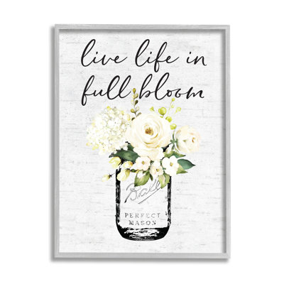 Bouquet de fleurs blanches Live Life