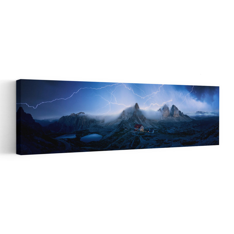 Arkismise, paysage abstrait contemporain, montagne, art mural, H 12 po x l 36 po