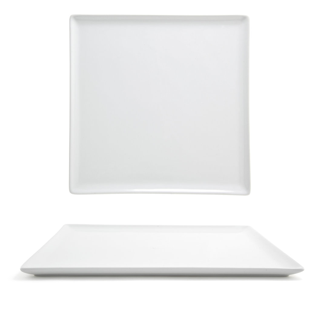 Mod 12'' Porcelain China Square Dinner Plate (Set of 4) Front Of The House