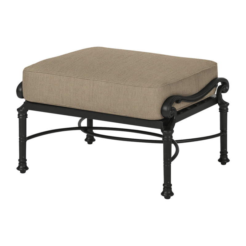 Florence Ottoman Frame with Cushions, Desert Bronze, Canvas Heather Beige Sunbrella® Canvas