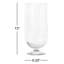 Cole And Grey Glass Ribbed Candle Holder With Elevated Base