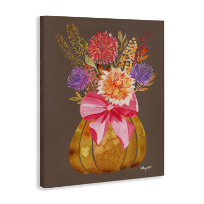 «Rustic Chic Pumpkin Florals Canvas», conception par Hillary Holt