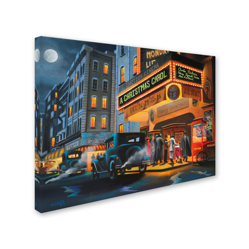 «Theatre District» par Geno Pe People, reproduction sur toile, H 35 po x l 47 po