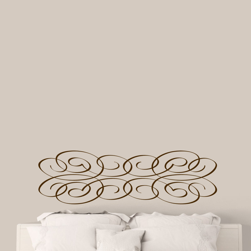 Décalcomanie murale tête tourbillon, Brun chocolat