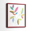 Feuilles de couleur pop III - impression encadrée de qualité supérieure - prête à être accrochée - aucun clou requis - aucun clou requis-1995135816-1995135822