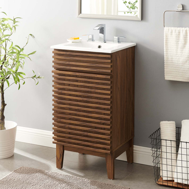 Meuble-lavabo 18 po Modway Render, Noyer