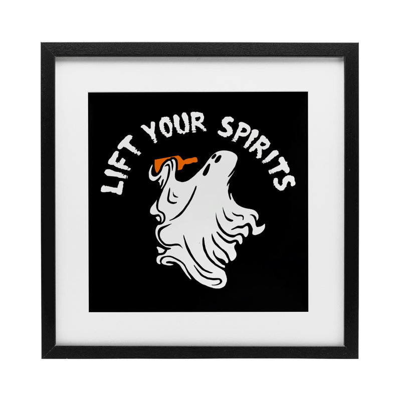 «Lift Your Spirits Ghost», reproduction encadrée sous verre, conception de Jedco Brands, Inc., H 13 po x l 13 po