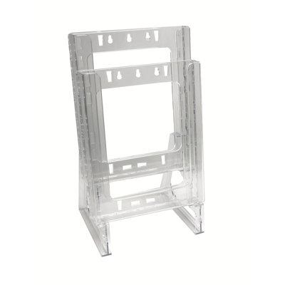 Two-tier Modular Letter Brochure Holder, 2-Pack