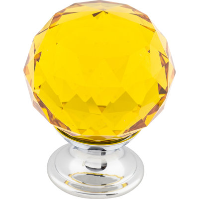 Clear Crystal 1 3/8" Diameter Round Knob