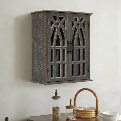 Wall-Mounted Cabinet With Cutout Doors
