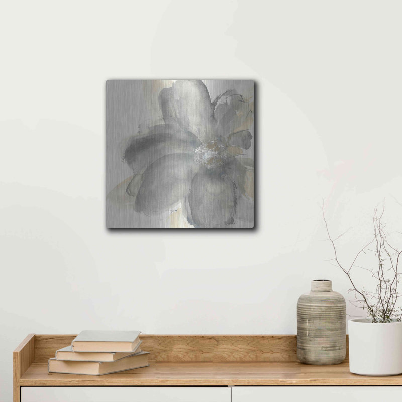 Floral gris I »par Chris Paschke, H 12 po x l 12 po