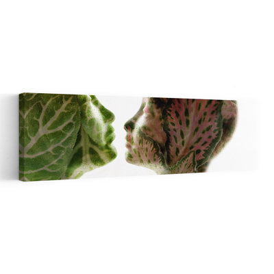 Botanical Faces Connection by Heidi Westum - Wrapped Canvas Panoramic Print